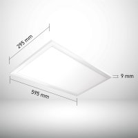 LED Panel 30x60 cm 3CCT 3000K-4000K-6000K 24W Deckenleuchte PLs3.0