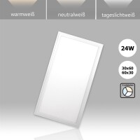 LED Panel Deckenlampe 30x60cm 3000K-4000K-6000K Wählbar 24, Farbe € 3CCT 32,99