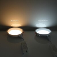 LED Einbaupanel blendarm rund weiß Ø170mm Warnweiß 3000K 12W UGR PLm