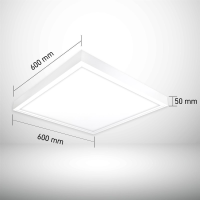 LED Panel 60x60cm 3CCT 3000K-4000K-6000K 40W 4000lm Aufbaurahmen PLs3.0