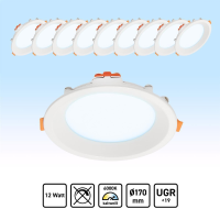 10x LED Einbaustrahler Tageslichtweiß 6000K 12W...
