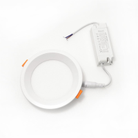 10x LED Einbaustrahler Tageslichtweiß 6000K 12W UGR19 blendarm rund weiß Ø170mm PLm