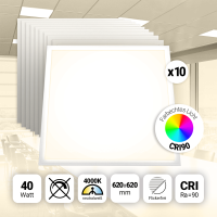 10x LED Panel 62x62 Neutralweiß 40W 4000K CRI90...