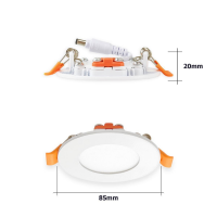 10x LED Panel Rund Einbaustrahler 3W Einbauspot Kaltweiß Ø85mm AC230V weiß