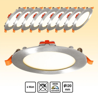 10x LED Panel Rund Einbaustrahler Einbauspot...