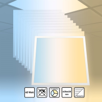 10x LED Panel 62x62 3CCT 3000K-4000K-6000K 40W Slim Alu...