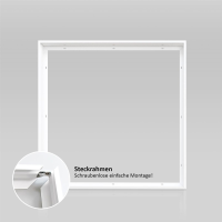 LED Panel 62x62 Neutralweiß 5000K Aufbaurahmen 36W 4320lm Slim Alu PLs3.0