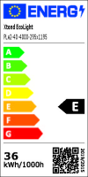 2x LED Panel 120x30 Neutralweiß 4000K 40W Steck-Aufbaurahmen PLe2.2