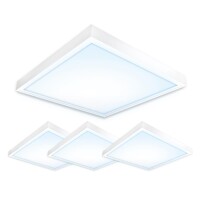 4x LED Panel 62x62 Tageslichtweiß 6000K 40W mit Steck-Aufbaurahmen PLe2.2
