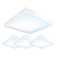 4x LED Panel 62x62 Tageslichtweiß 6000K 40W mit Steck-Aufbaurahmen PLe2.2