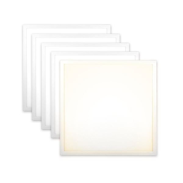 5x LED Panel 62x62 Warmweiß 3000K 40W Slim Design Alu PLe2.2