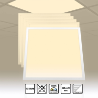 5x LED Panel 62x62 Warmweiß 3000K 40W 3400lm PLe2.2