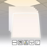 5x LED Panel 62x62 Neutralweiß 4000K 40W 3400lm Ple2.2
