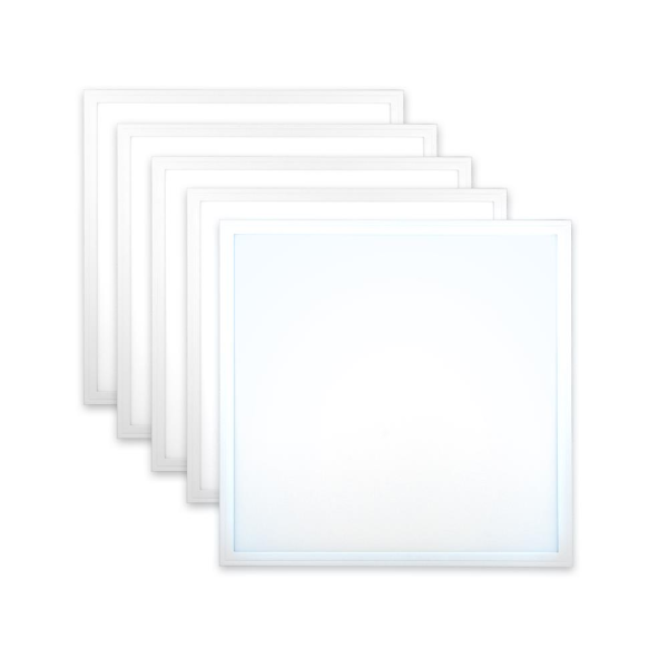 5x LED Panel 62x62 Neutralweiß 5000K 36W 4320lm Slim Alu PLs3.0