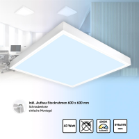 LED Panel 60x60 Tageslichtweiß 6000K 40W Steck-Aufbaurahmen PLe2.2