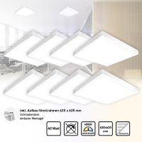 8x LED Panel 62x62 Neutralweiß 4000K 40W mit...