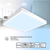 LED Panel 62x62 Tageslichtweiß 6000K 36W 4320lm Aufbaurahmen Alu weiß PLs3.0