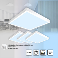 4x LED Panel 60x60cm Tageslichtweiß 6000K 40W...