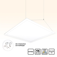 LED Panel 60x60cm Neutralweiß 4000K 40W Drahtseil Aufhängung PLe2.2