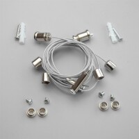 LED Panel Deckenpanel 60x60cm Neutralweiß 4000K 40W mit Drahtseilset PLe2.1
