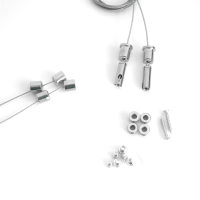 Aufhängeset Drahtseil LED Panel 62x62 Montageset Aufhänger