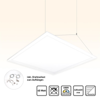 LED Panel 62x62 Neutralweiß 4000K 40W Drahtseilaufhängung PLe2.2