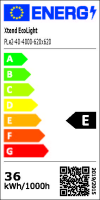 LED Panel 62x62cm Neutralweiß 4000K 40W Befestigungsklammern PLe2.2