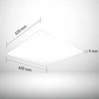 LED Panel 62x62cm Neutralweiß 4000K 40W Befestigungsklammern PLe2.2