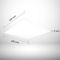 LED Panel Deckenlampe 62x62cm Neutralweiß 4000K 40W Befestigungsklammern PLe2.2