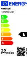 2x LED Panel 62x62 Neutralweiß 4000K 40W mit Steck-Aufbaurahmen PLe2.2