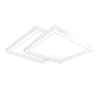 2x LED Panel 62x62 Neutralweiß 4000K 40W mit Steck-Aufbaurahmen PLe2.2