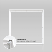 2x LED Panel 62x62 Neutralweiß 4000K 40W Steck-Aufbaurahmen PLe2.2