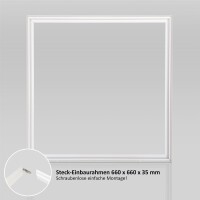 LED Panel 62x62 Warmweiß 3000K 40W Einbaurahmen Alu Weiß PLe2.2