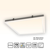 LED Panel 62x62 Neutralweiß 4000K 40W Einbaurahmen CRI90 Hohe Farbwiedergabe PLs3.0