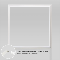 LED Panel 62x62 Neutralweiß 4000K 40W Steck-Einbaurahmen CRI90 Hohe Farbwiedergabe PLs3.0