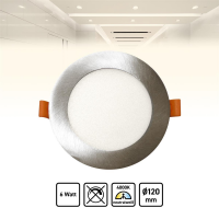 LED Einbaustrahler rund silber 6W Ø120mm...