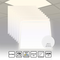 10x LED Panel 62x62 Neutralweiß 4000K 36W UGR<19...