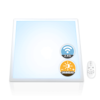 LED Panel 62x62 Tageslichtweiß 6000K 40W dimmbar Fernbedienung Slim Alu PLe2.2