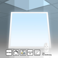 LED Panel 62x62 Tageslichtweiß 6000K 40W dimmbar Fernbedienung Slim Alu PLe2.2