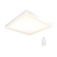 LED Panel 62x62 Warmweiß 3000K 40W dimmbar mit Fernbedienung u. Steck-Aufbaurahmen PLe2.2