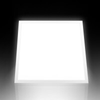 LED Panel 62x62 Neutralweiß 5000K 40W dimmbar mit Fernbedienung u. Steck-Aufbaurahmen PLe2.2