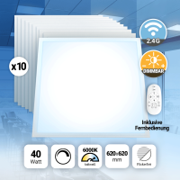 10x LED Panel 62x62 Tageslichtweiß 6000K 40W...