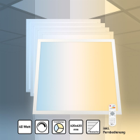 5x LED Panel 62x62cm 3CCT dimmbar Lichtfarbe umschaltbar 2,4G Fernbedienung