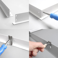 10x LED Panel Montagerahmen Deckeneinbaurahmen 120x30cm Alu weiß Deckenausschnitt