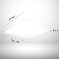 LED Panel 60x60 3CCT 3000K-4000K-6000K 40W dimmbar Fernbedienung 2.4G Steck-Aufbaurahmen PLs3.0