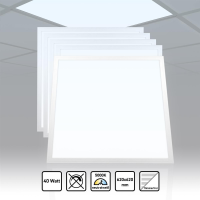 5x LED Panel 62x62 Neutralweiß 5000K 40W 3400lm PLe2.2