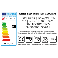 RESTPOSTEN 25x LED Röhre 120cm Neutralweiß 4000K 18W T8 G13 PC + Alu matt