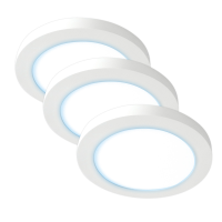 3x LED Aufbaupanel Tageslichtweiß 6000K 12W dimmbar Triac rund 165mm PLm4.0