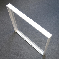 Aufbaurahmen LED Panel 62x62 cm Aluminium Weiß Decken- & Wandmontage schraubenlos