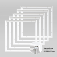 5x Aufbaurahmen LED Panel 62x62 cm Alu weiß Aufputz...